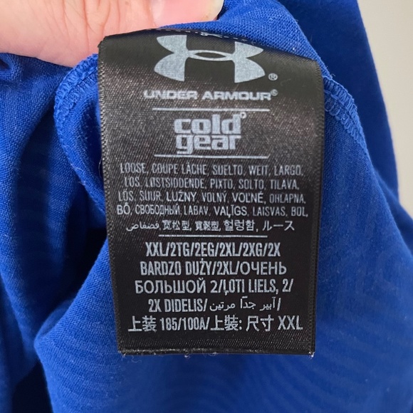 Under Armour Cold Gear Blue Quarter Zip Size 2XL - Picture 4 of 6
